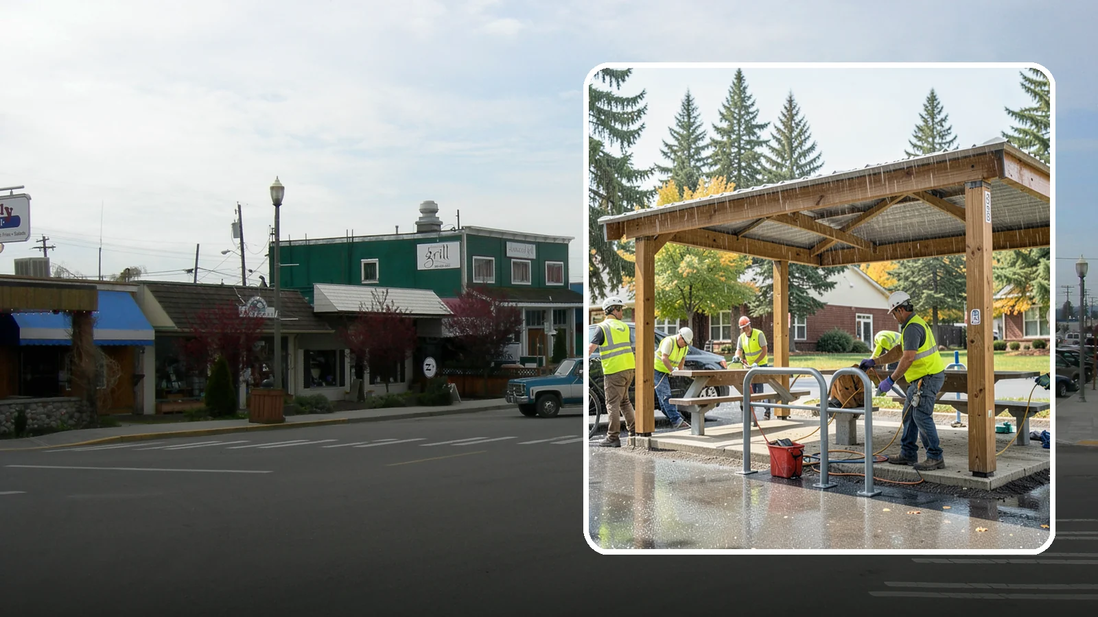 Municipal Shelter Construction in Stanwood, Snohomish County, WA - Construct picnic shelters, pavilions, and covered structures that expand usable public gathering space year-round.
