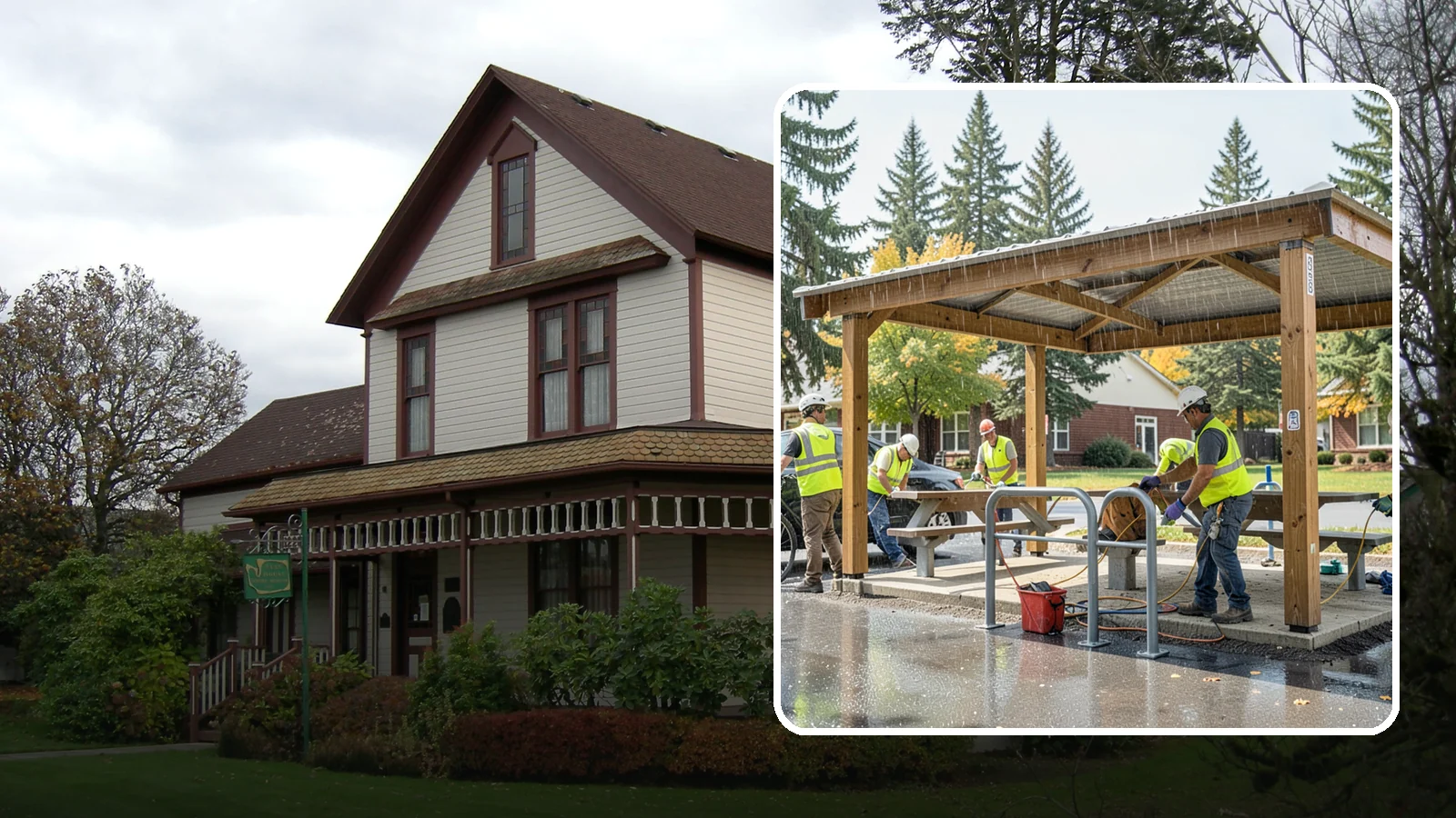 Municipal Shelter Construction in Sumner, Pierce County, WA - Construct picnic shelters, pavilions, and covered structures that expand usable public gathering space year-round.