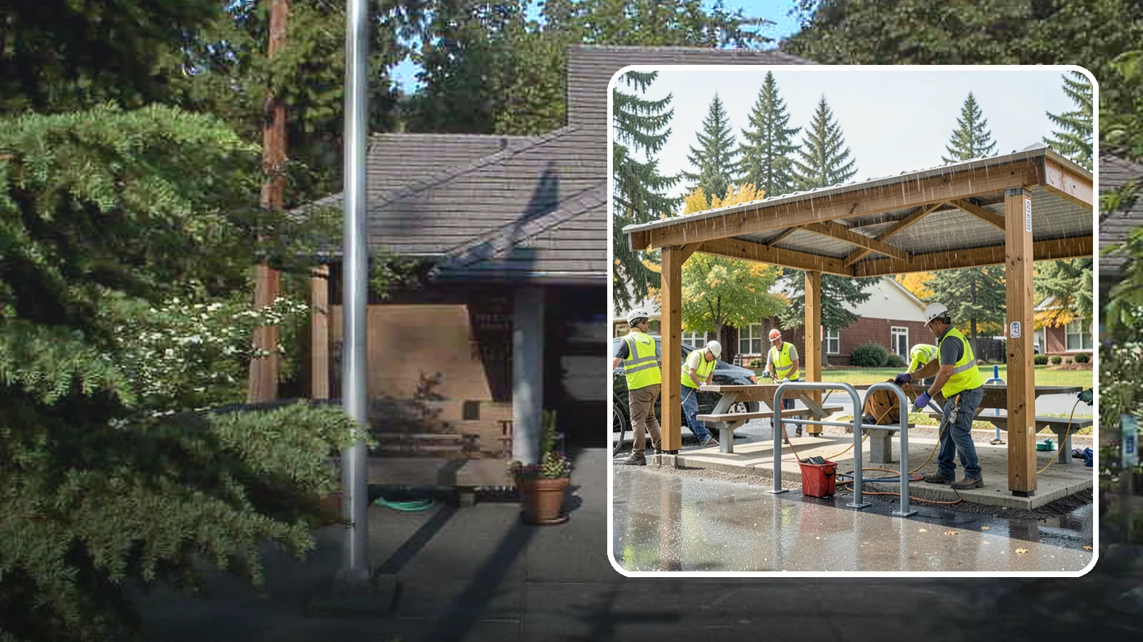 Municipal Shelter Construction in Yarrow Point, King County, WA - Construct picnic shelters, pavilions, and covered structures that expand usable public gathering space year-round.