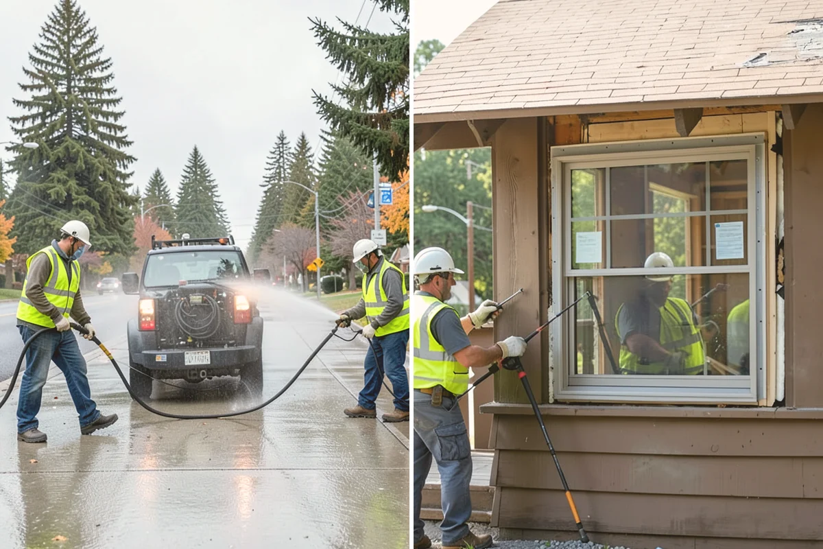 Municipal Sidewalk Cleaning in Algona, King County, WA - We map priority walk segments and confirm a cleaning route