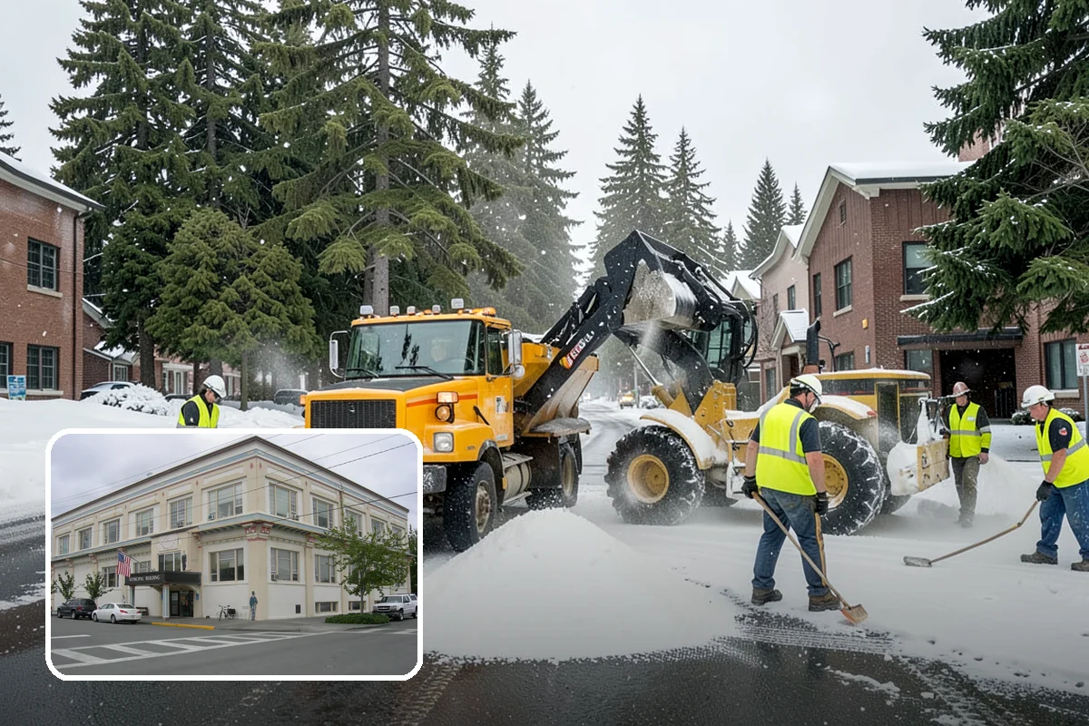 Municipal Sidewalk Cleaning in Anacortes, Skagit County, WA - Surface cleaning removes slip hazards from gum and mildew