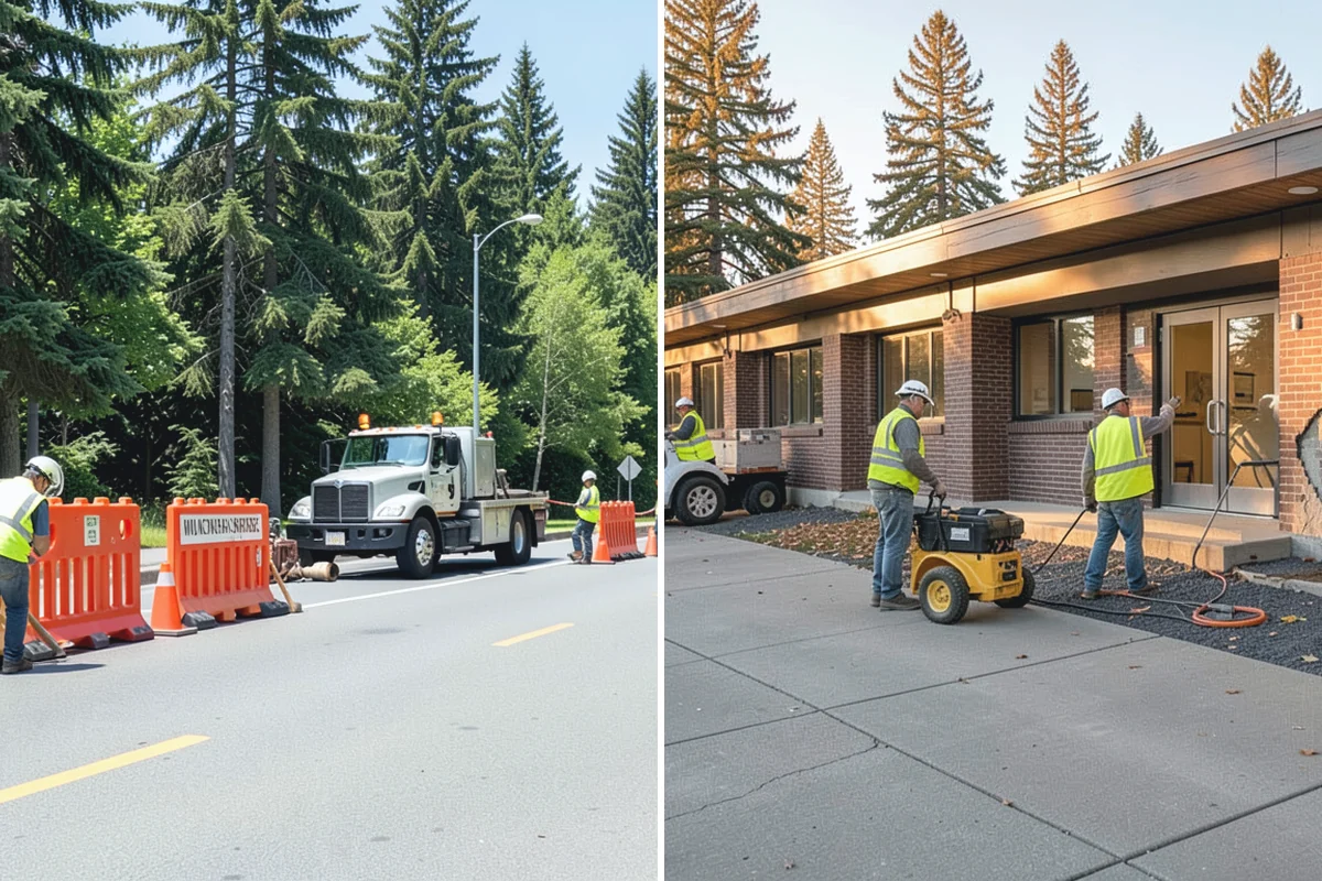 Municipal Sidewalk Cleaning in Auburn, King County, WA - We map priority walk segments and confirm a cleaning route