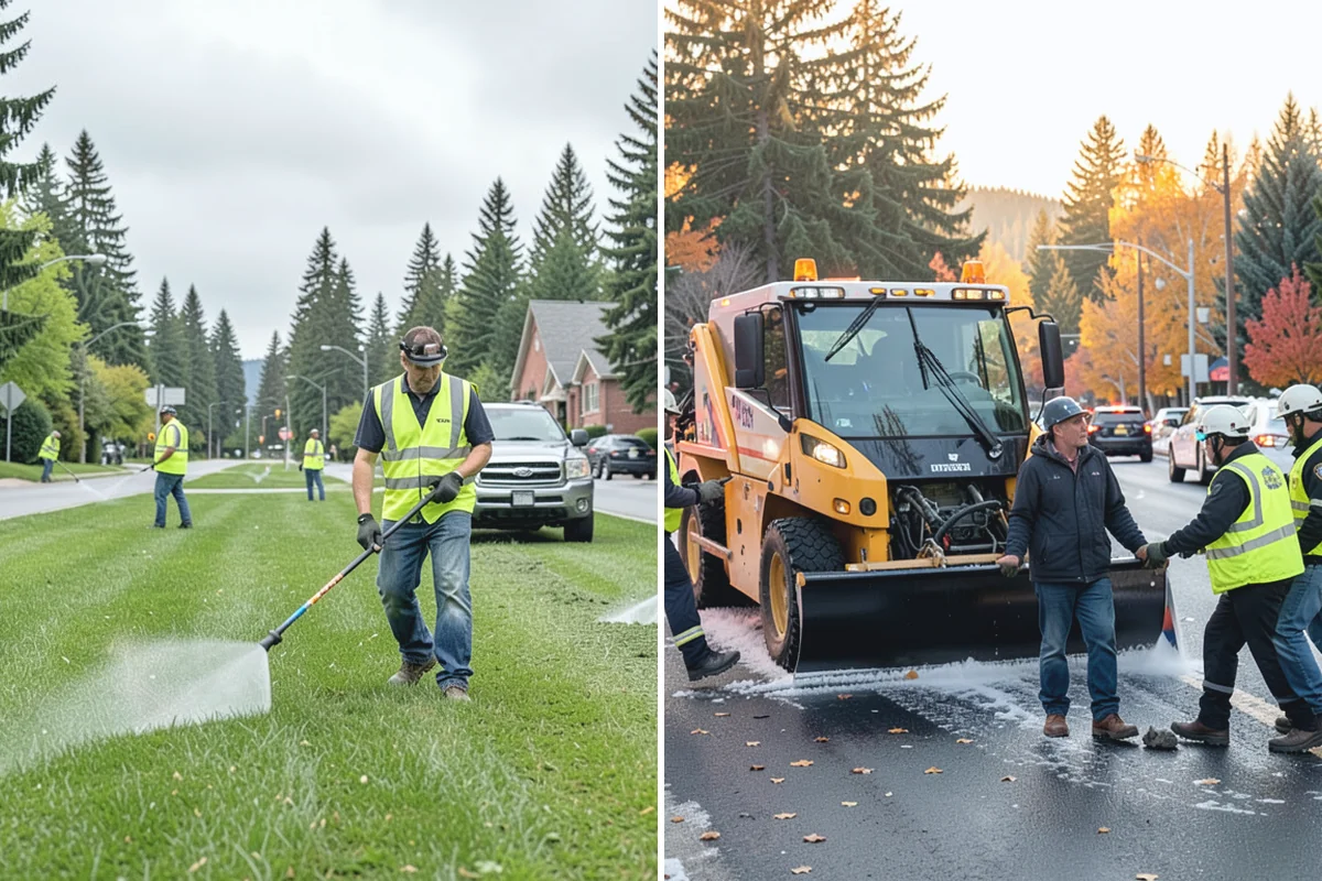 Municipal Sidewalk Cleaning in Beaux Arts Village, King County, WA - We map priority walk segments and confirm a cleaning route