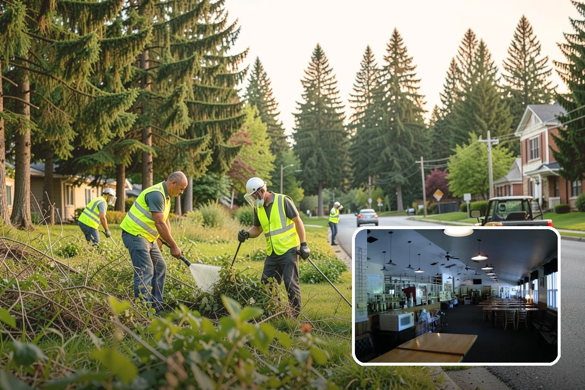 Municipal Sidewalk Cleaning in Black Diamond, King County, WA - Surface cleaning removes slip hazards from gum and mildew