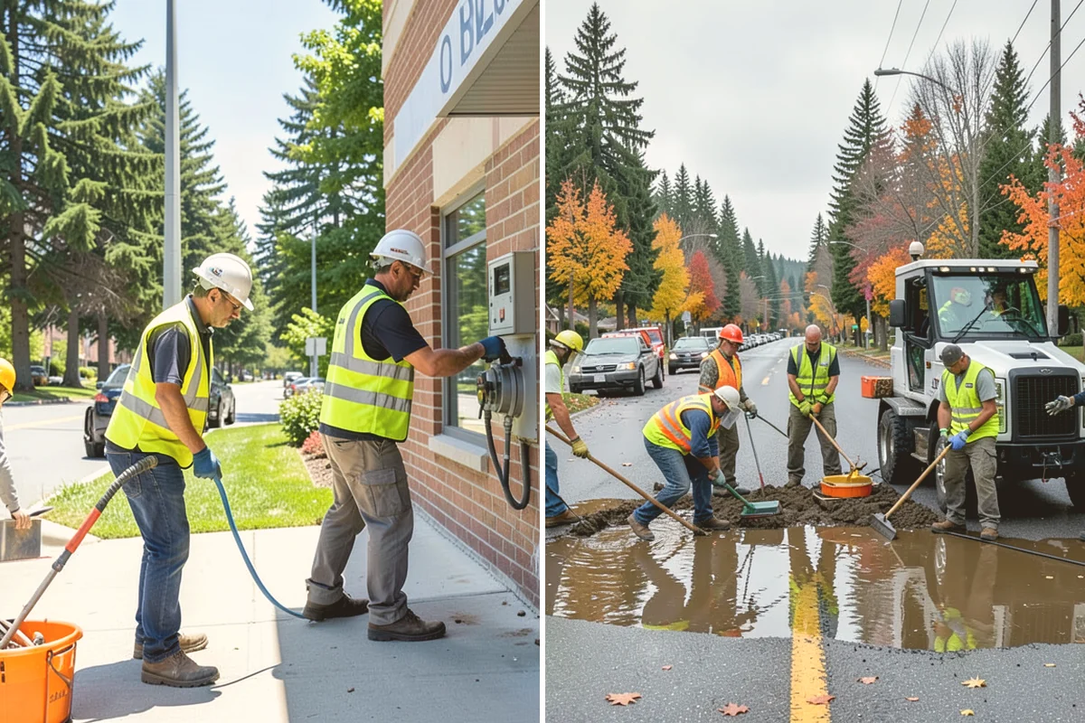 Municipal Sidewalk Cleaning in Bothell, King County, WA - We map priority walk segments and confirm a cleaning route