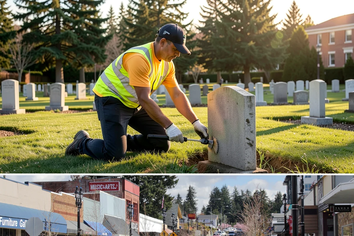 Municipal Sidewalk Cleaning in Bothell, King County, WA - Washing is most effective in the dry spring-through-fall months, with pre-event cleaning scheduled ahead of festivals and peak...