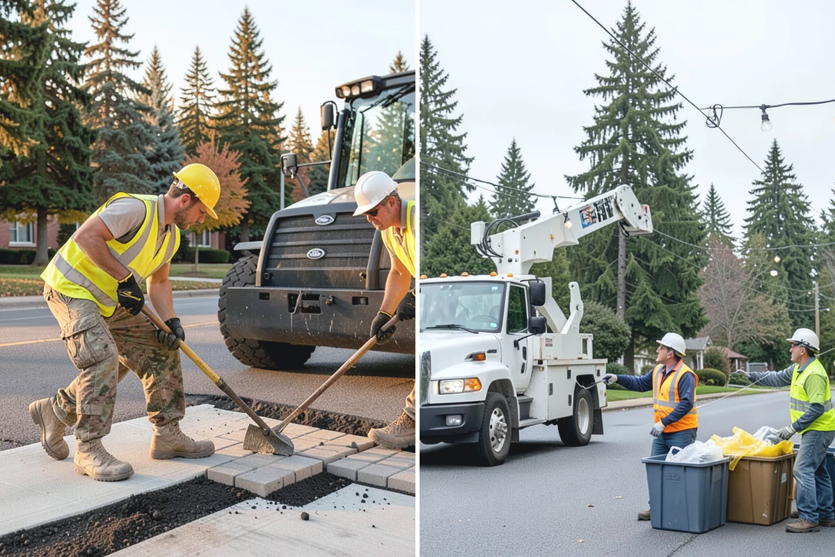 Municipal Sidewalk Cleaning in Buckley, Pierce County, WA - We map priority walk segments and confirm a cleaning route