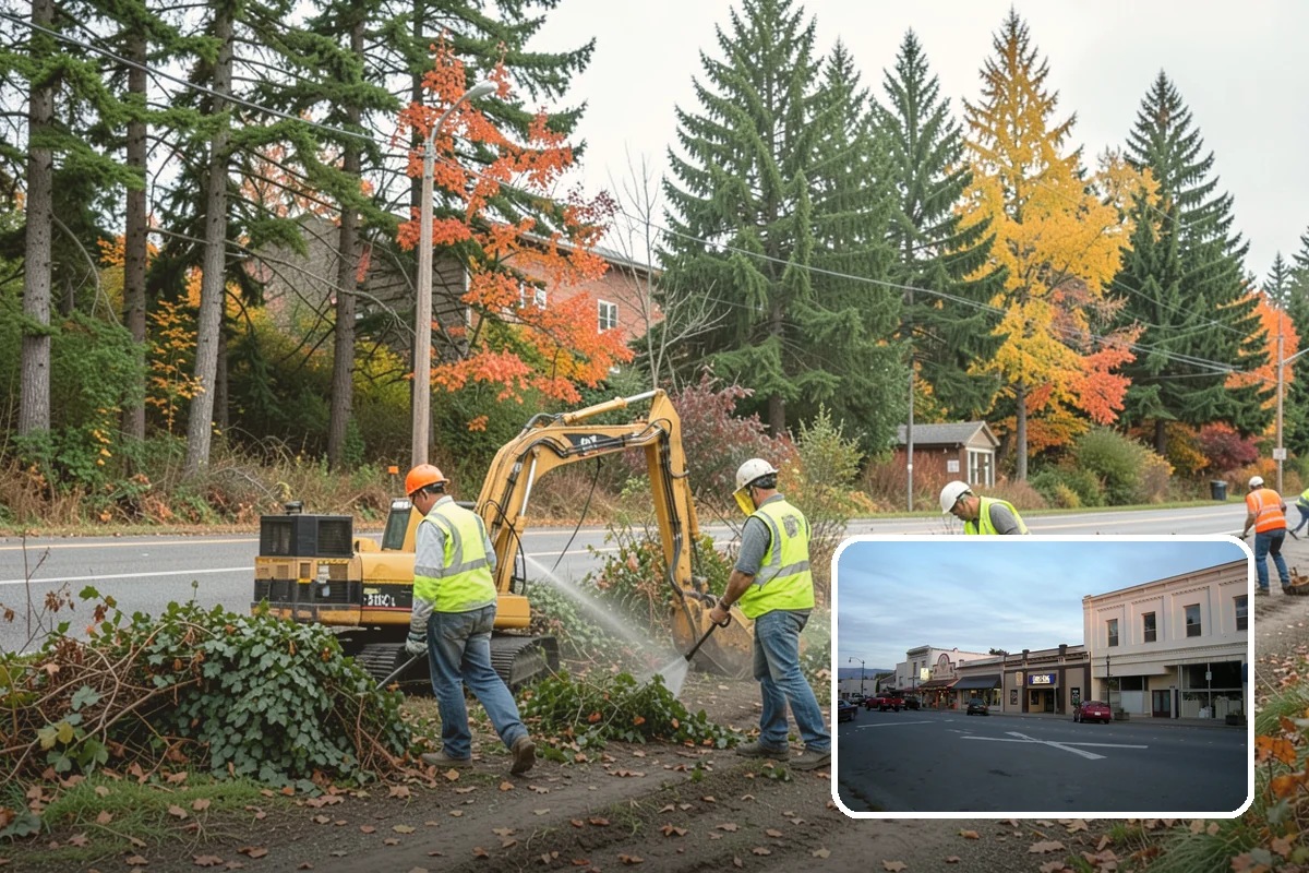 Municipal Sidewalk Cleaning in Burlington, Skagit County, WA - Surface cleaning removes slip hazards from gum and mildew