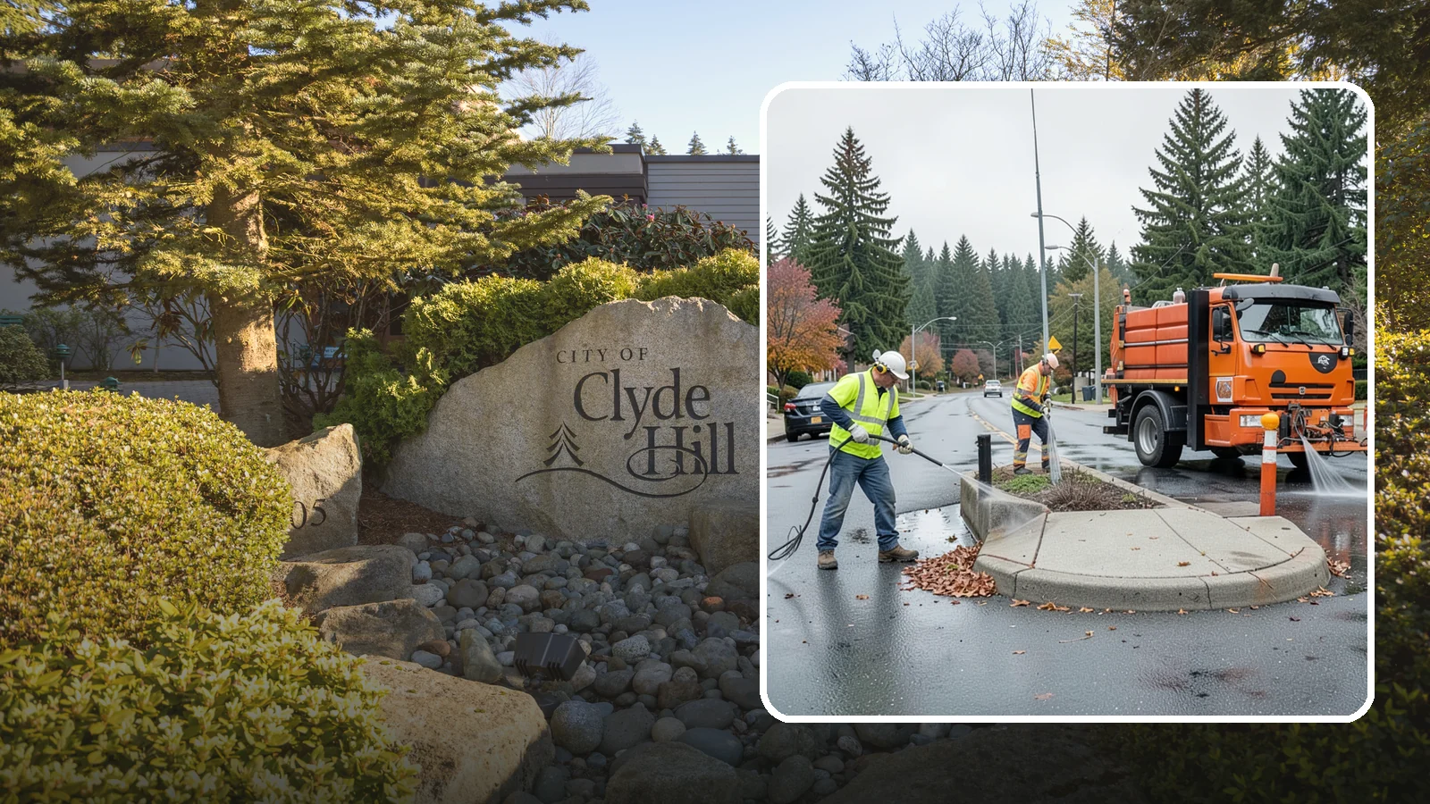 Municipal Sidewalk Cleaning in Clyde Hill, King County, WA - We pressure wash public sidewalks and walkways to remove gum, grime, and stains for Western Washington cities and business...