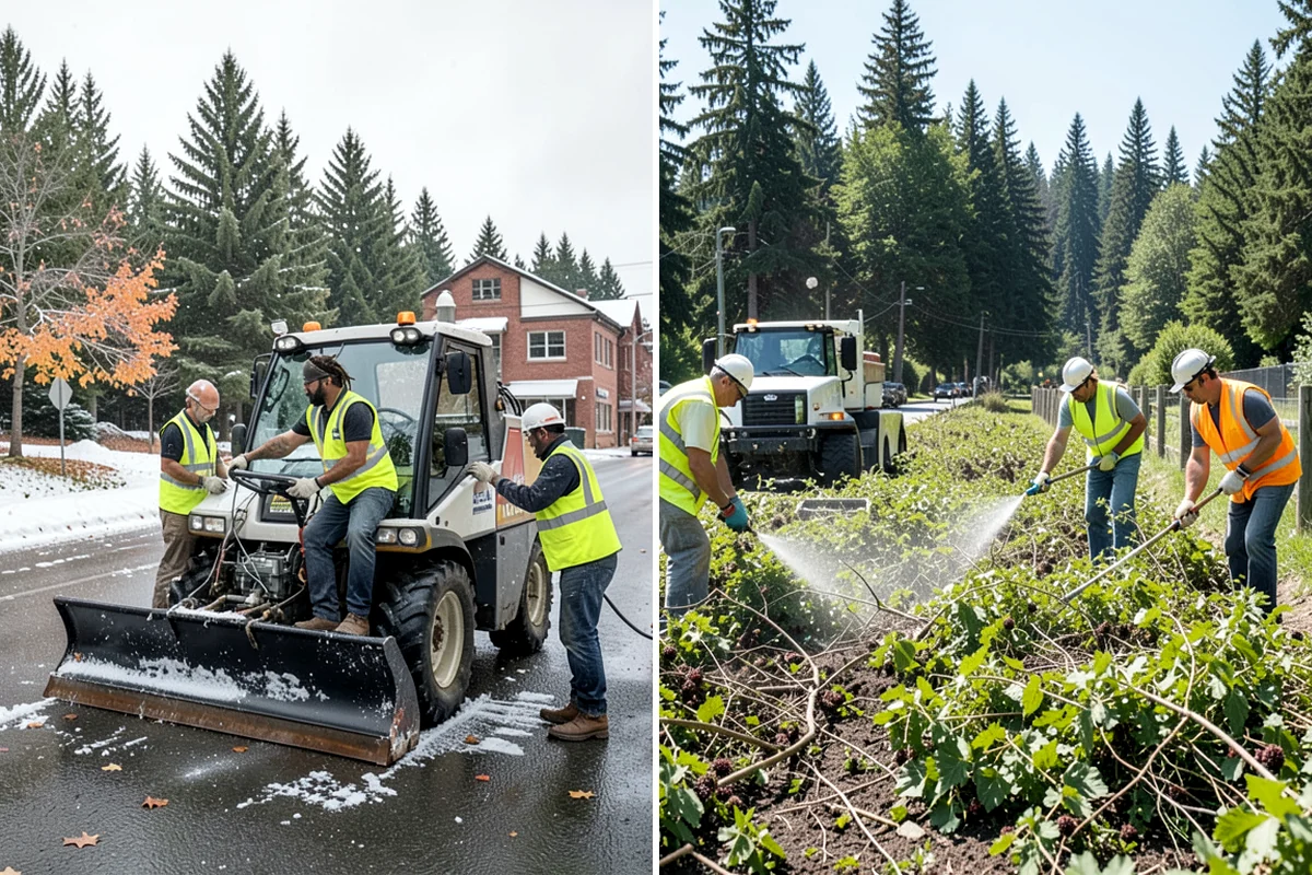 Municipal Sidewalk Cleaning in Clyde Hill, King County, WA - We map priority walk segments and confirm a cleaning route