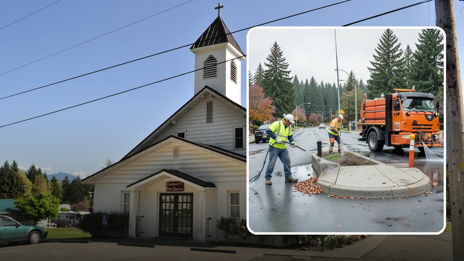 Municipal Sidewalk Cleaning in Concrete, Skagit County, WA - We pressure wash public sidewalks and walkways to remove gum, grime, and stains for Western Washington cities and business...