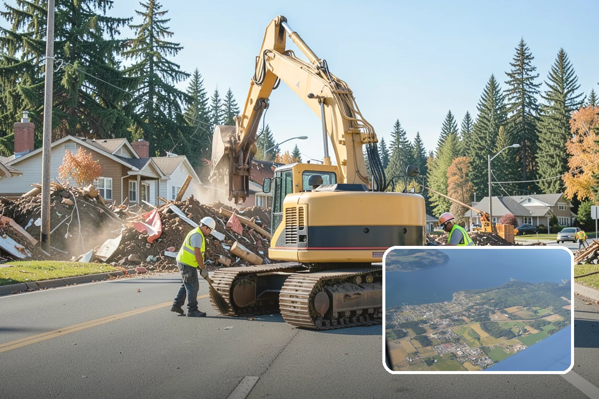 Municipal Sidewalk Cleaning in Coupeville, Island County, WA - Surface cleaning removes slip hazards from gum and mildew