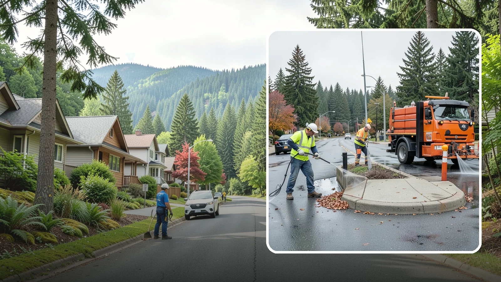 Municipal Sidewalk Cleaning in Darrington, Snohomish County, WA - We pressure wash public sidewalks and walkways to remove gum, grime, and stains for Western Washington cities and business...
