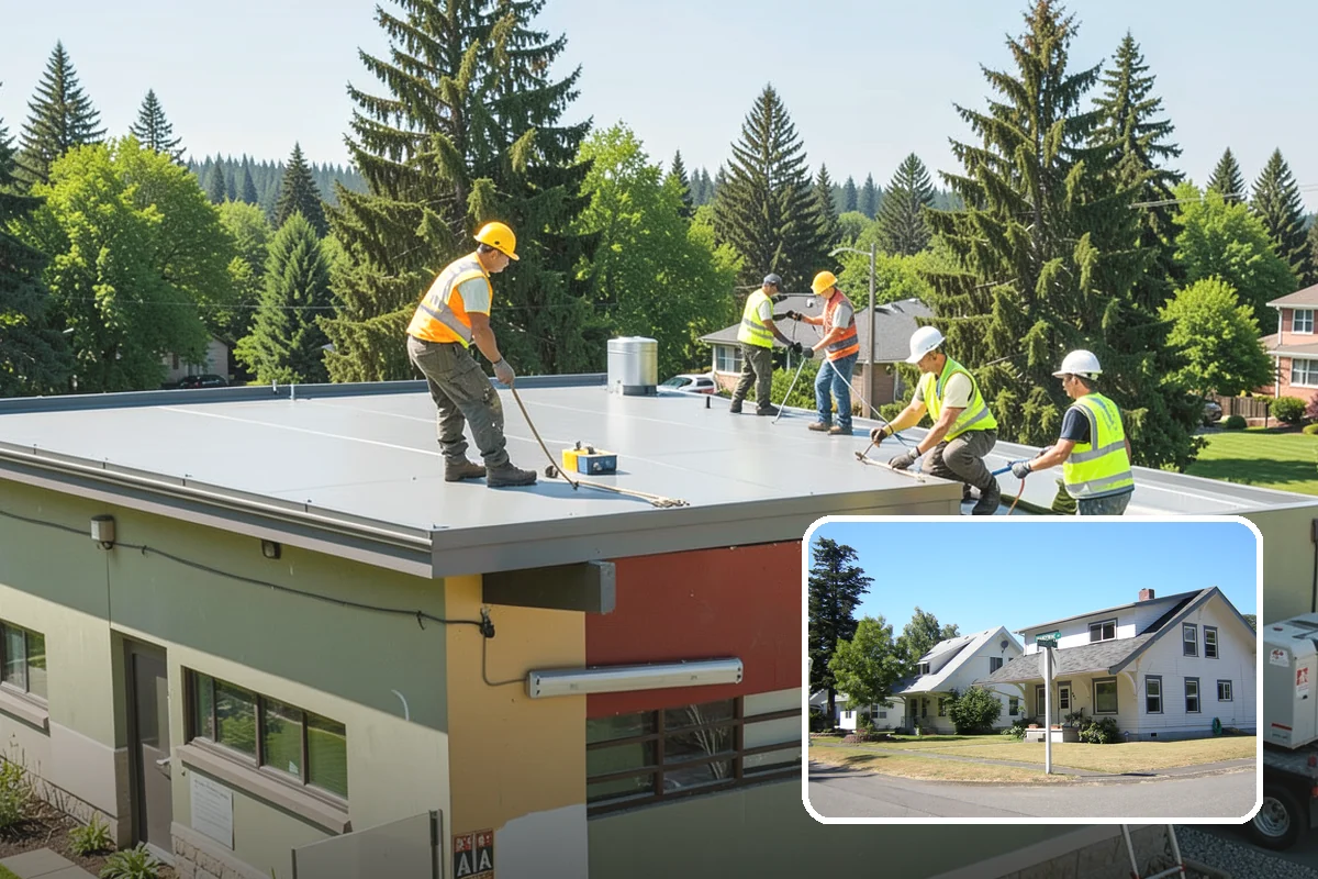 Municipal Sidewalk Cleaning in DuPont, Pierce County, WA - Surface cleaning removes slip hazards from gum and mildew