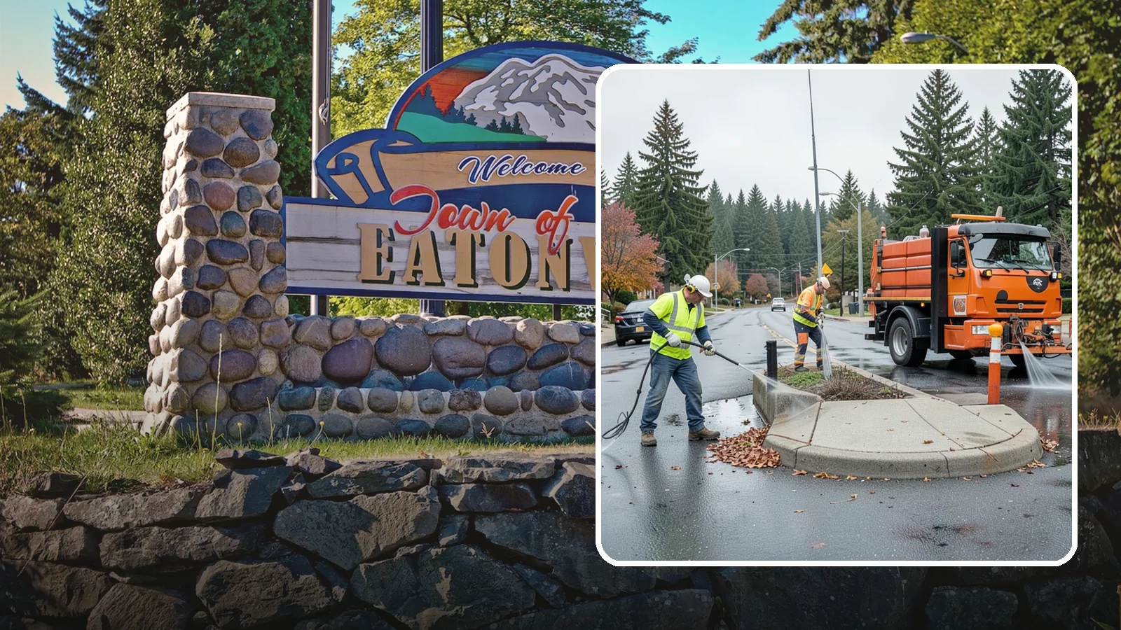 Municipal Sidewalk Cleaning in Eatonville, Pierce County, WA - We pressure wash public sidewalks and walkways to remove gum, grime, and stains for Western Washington cities and business...