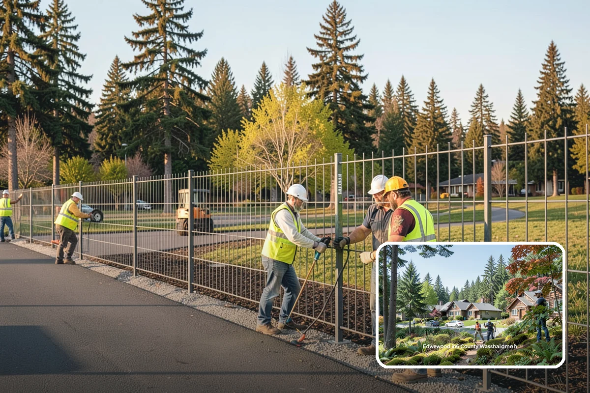 Municipal Sidewalk Cleaning in Edgewood, Pierce County, WA - Surface cleaning removes slip hazards from gum and mildew
