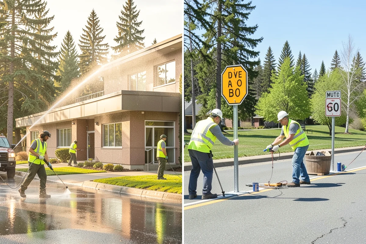 Municipal Sidewalk Cleaning in Edgewood, Pierce County, WA - We map priority walk segments and confirm a cleaning route
