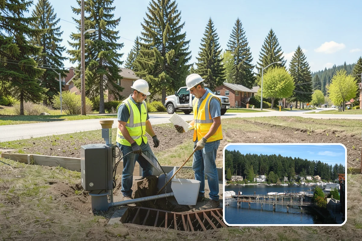Municipal Sidewalk Cleaning in Gig Harbor, Pierce County, WA - Surface cleaning removes slip hazards from gum and mildew