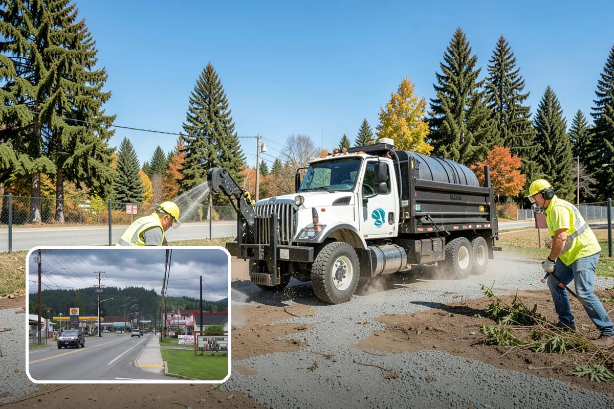 Municipal Sidewalk Cleaning in Granite Falls, Snohomish County, WA - Surface cleaning removes slip hazards from gum and mildew