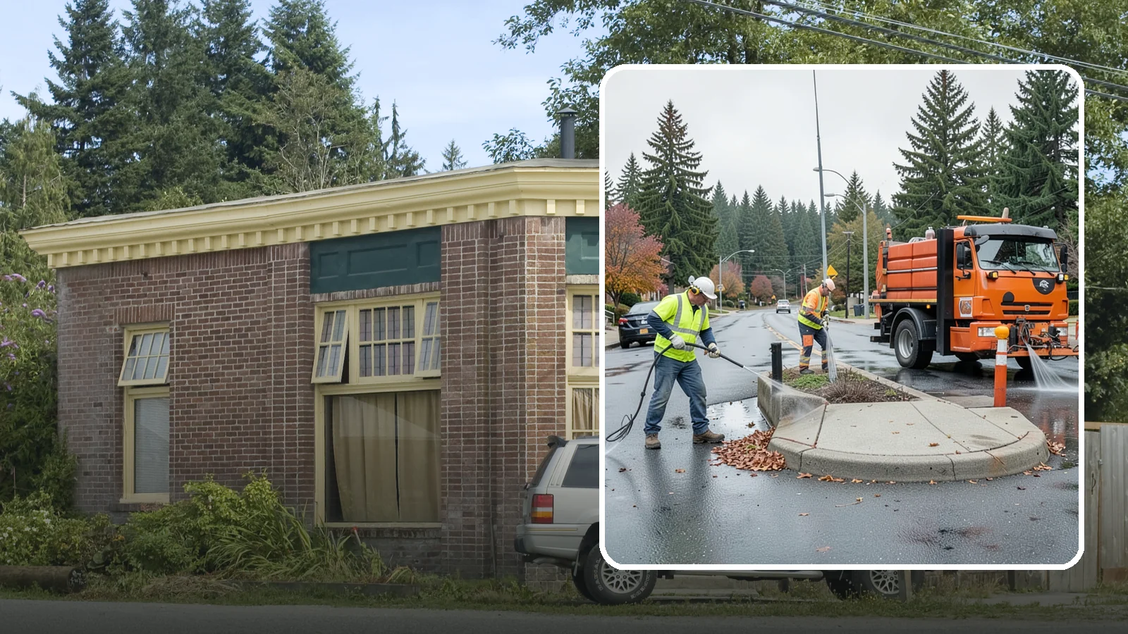 Municipal Sidewalk Cleaning in Hamilton, Skagit County, WA - We pressure wash public sidewalks and walkways to remove gum, grime, and stains for Western Washington cities and business...