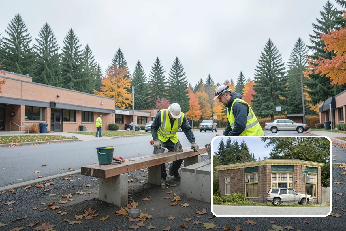 Municipal Sidewalk Cleaning in Hamilton, Skagit County, WA - Surface cleaning removes slip hazards from gum and mildew
