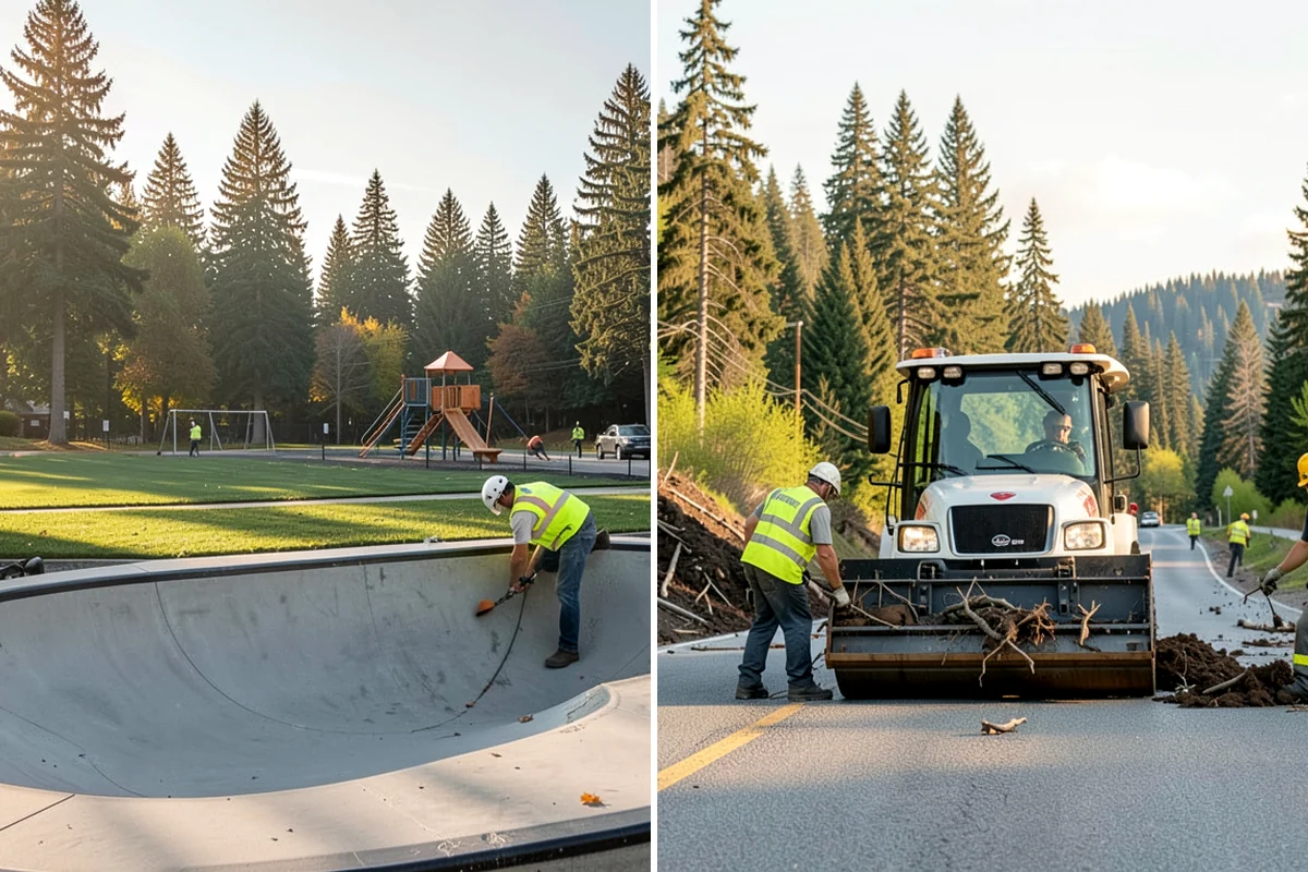 Municipal Sidewalk Cleaning in Hunts Point, King County, WA - We map priority walk segments and confirm a cleaning route