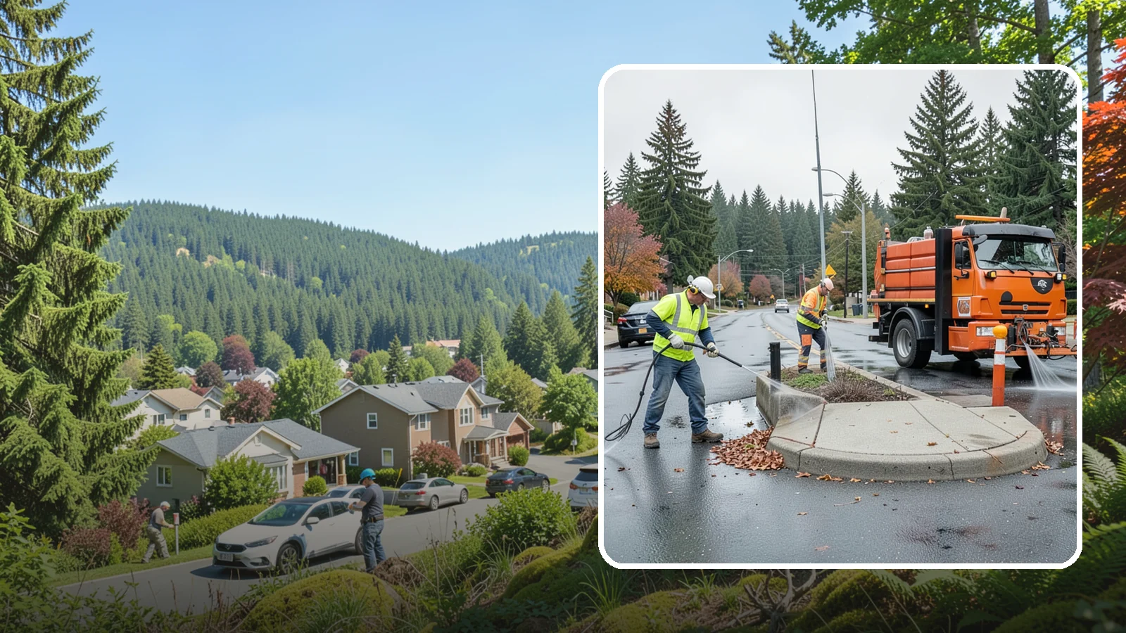 Municipal Sidewalk Cleaning in Index, Snohomish County, WA - We pressure wash public sidewalks and walkways to remove gum, grime, and stains for Western Washington cities and business...
