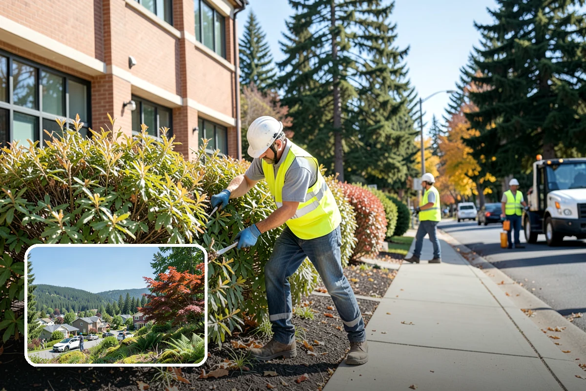 Municipal Sidewalk Cleaning in Index, Snohomish County, WA - Surface cleaning removes slip hazards from gum and mildew