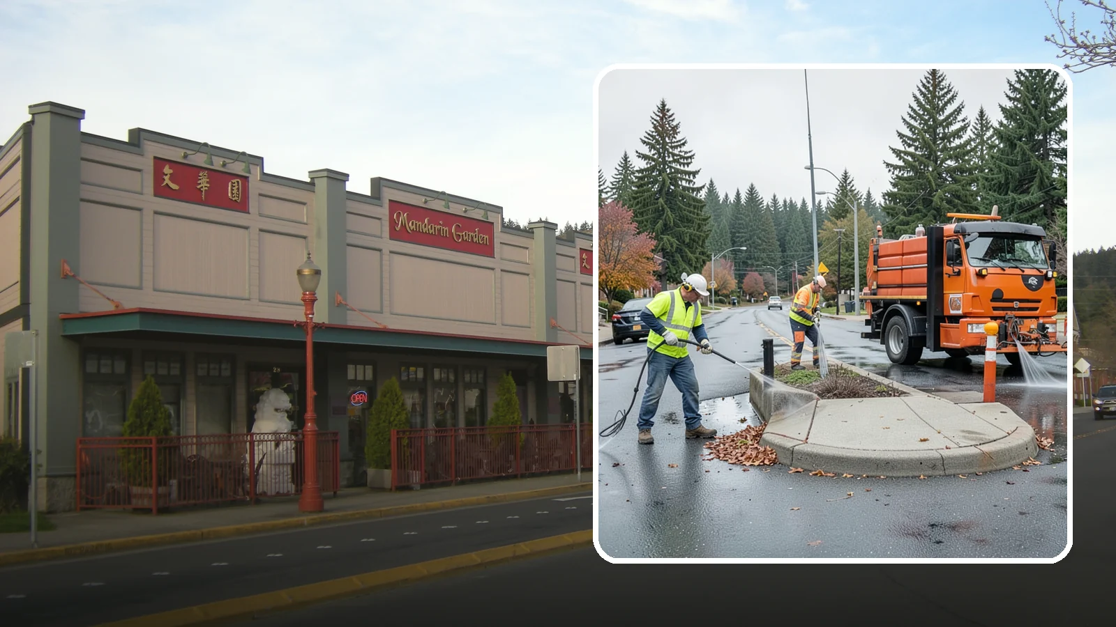 Municipal Sidewalk Cleaning in Issaquah, King County, WA - We pressure wash public sidewalks and walkways to remove gum, grime, and stains for Western Washington cities and business...