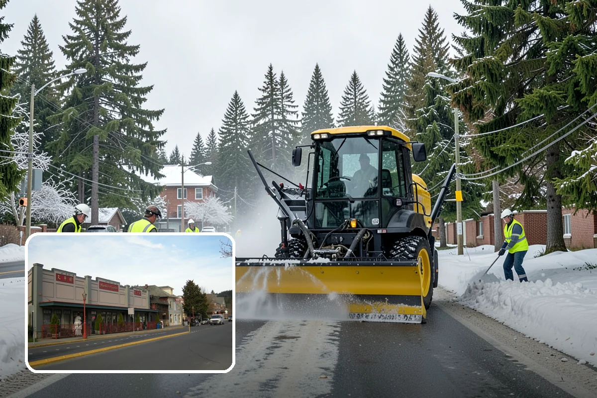 Municipal Sidewalk Cleaning in Issaquah, King County, WA - Surface cleaning removes slip hazards from gum and mildew