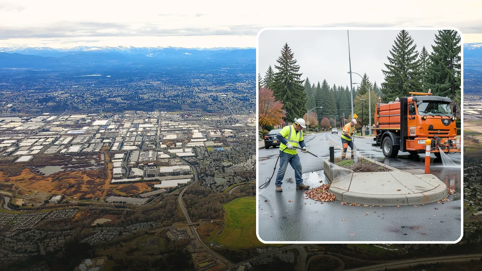 Municipal Sidewalk Cleaning in Kent, King County, WA - We pressure wash public sidewalks and walkways to remove gum, grime, and stains for Western Washington cities and business...