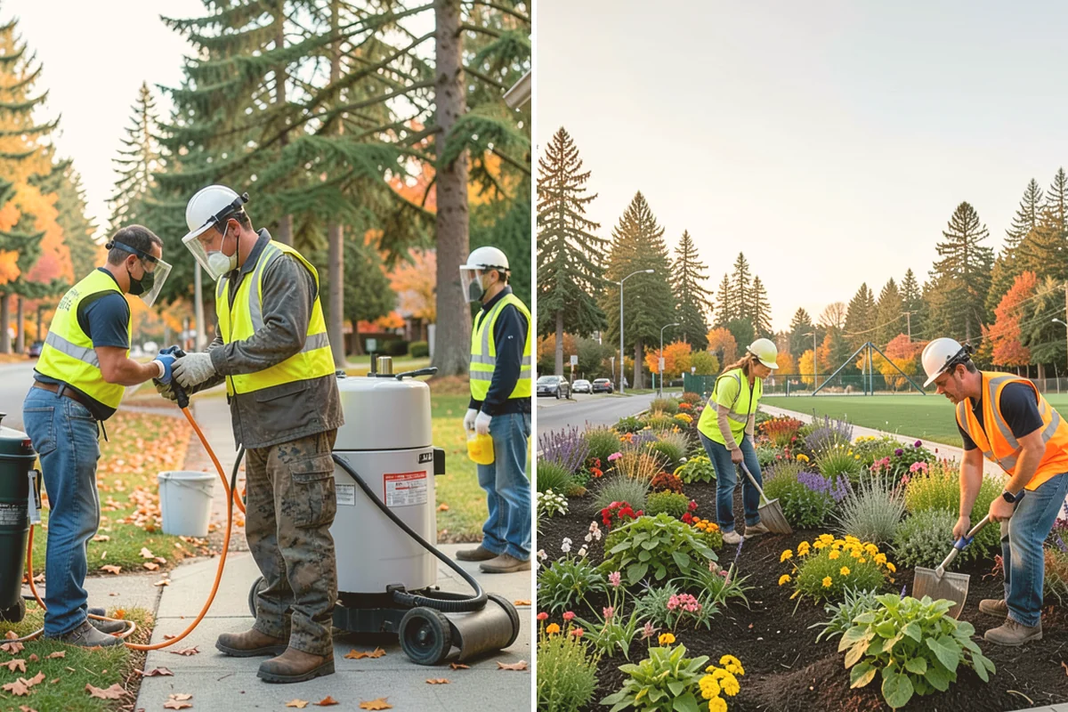Municipal Sidewalk Cleaning in Kirkland, King County, WA - We map priority walk segments and confirm a cleaning route