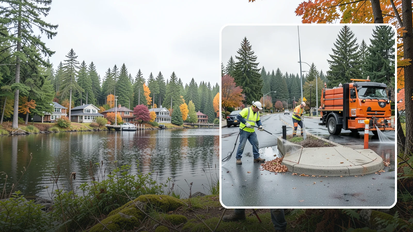 Municipal Sidewalk Cleaning in La Conner, Skagit County, WA - We pressure wash public sidewalks and walkways to remove gum, grime, and stains for Western Washington cities and business...