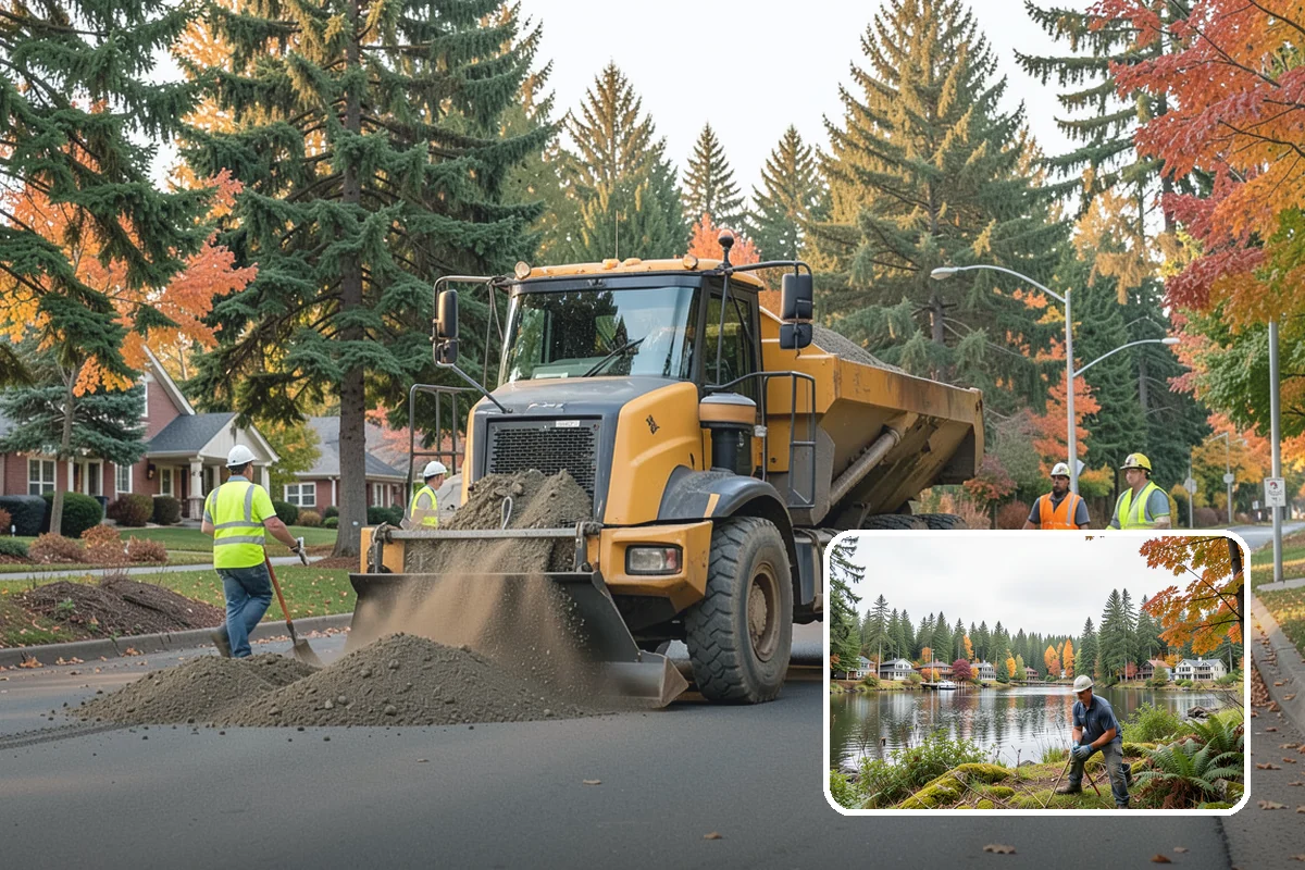 Municipal Sidewalk Cleaning in La Conner, Skagit County, WA - Surface cleaning removes slip hazards from gum and mildew
