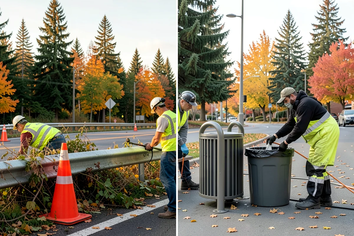 Municipal Sidewalk Cleaning in Lake Forest Park, King County, WA - We map priority walk segments and confirm a cleaning route