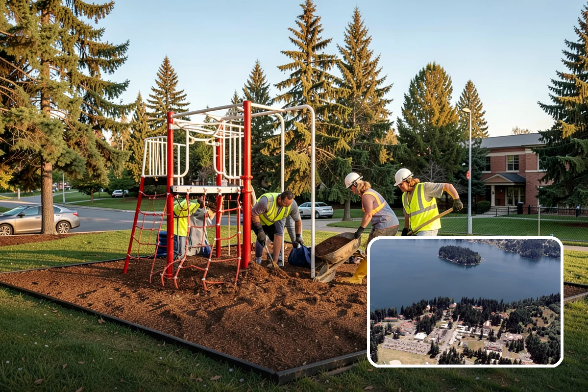 Municipal Sidewalk Cleaning in Lakewood, Pierce County, WA - Surface cleaning removes slip hazards from gum and mildew