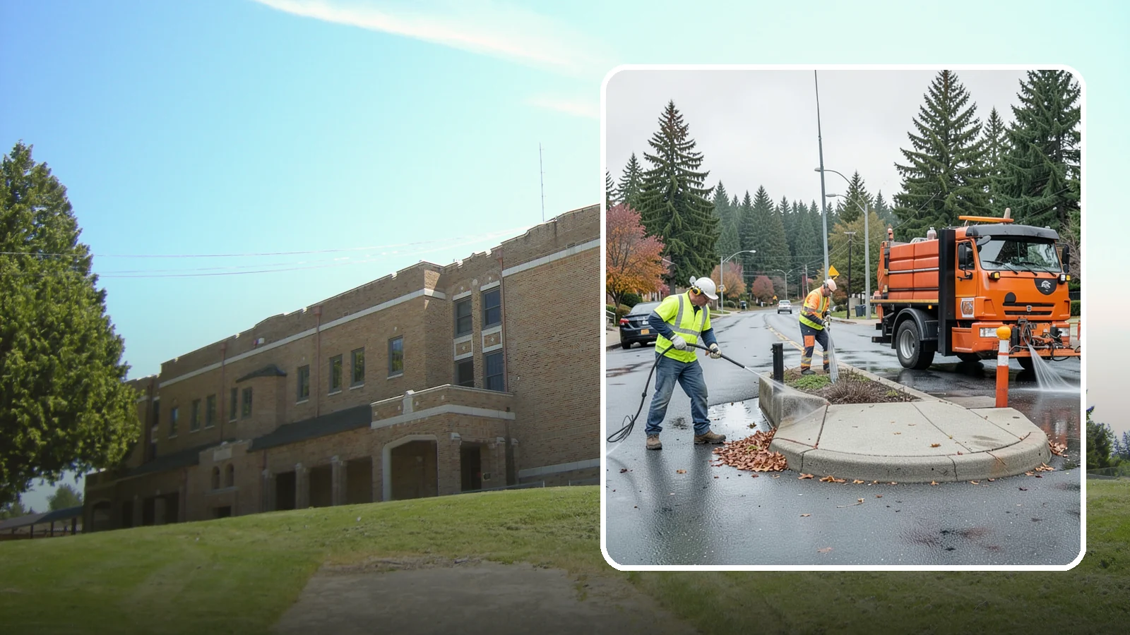 Municipal Sidewalk Cleaning in Maple Valley, King County, WA - We pressure wash public sidewalks and walkways to remove gum, grime, and stains for Western Washington cities and business...