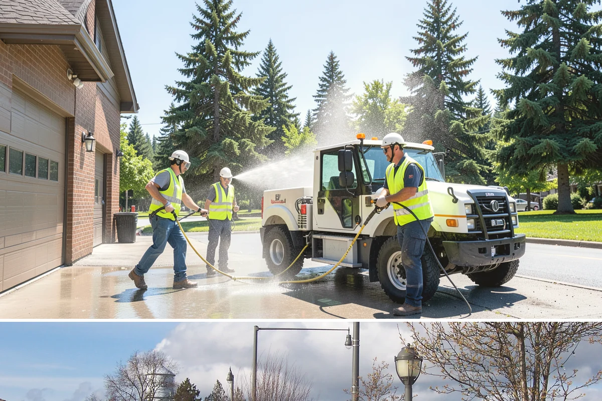 Municipal Sidewalk Cleaning in Marysville, Snohomish County, WA - Washing is most effective in the dry spring-through-fall months, with pre-event cleaning scheduled ahead of festivals and peak...