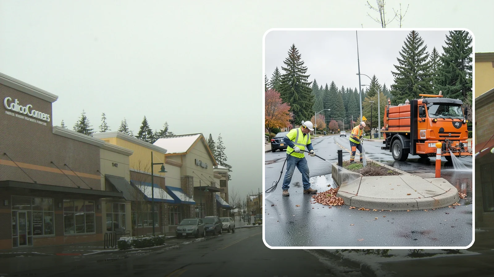 Municipal Sidewalk Cleaning in Mill Creek, Snohomish County, WA - We pressure wash public sidewalks and walkways to remove gum, grime, and stains for Western Washington cities and business...