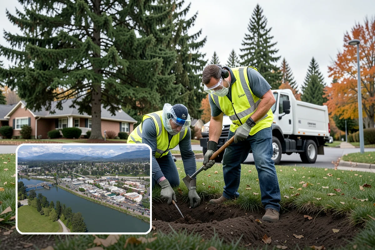 Municipal Sidewalk Cleaning in Mount Vernon, Skagit County, WA - Surface cleaning removes slip hazards from gum and mildew