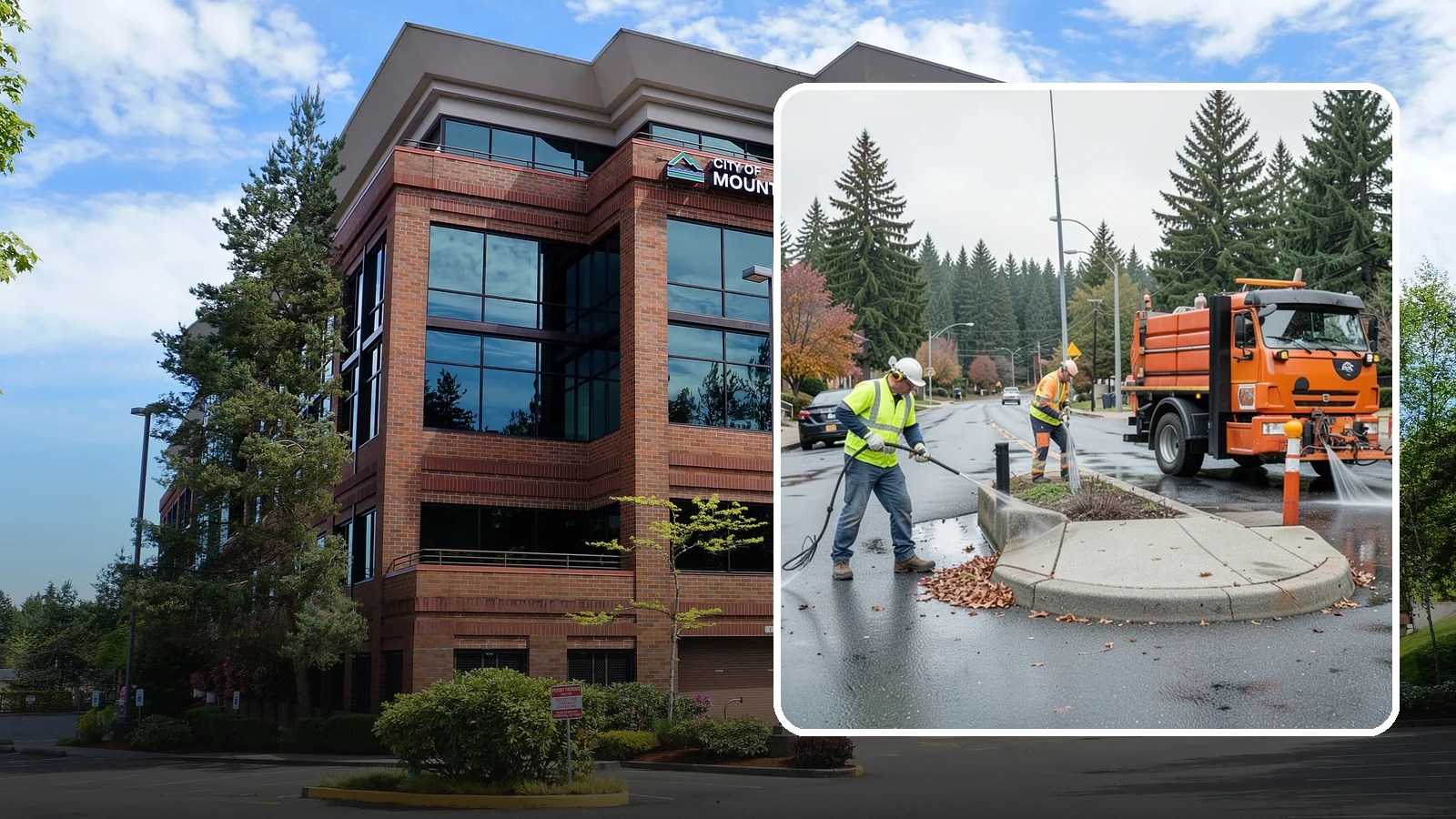 Municipal Sidewalk Cleaning in Mountlake Terrace, Snohomish County, WA - We pressure wash public sidewalks and walkways to remove gum, grime, and stains for Western Washington cities and business...