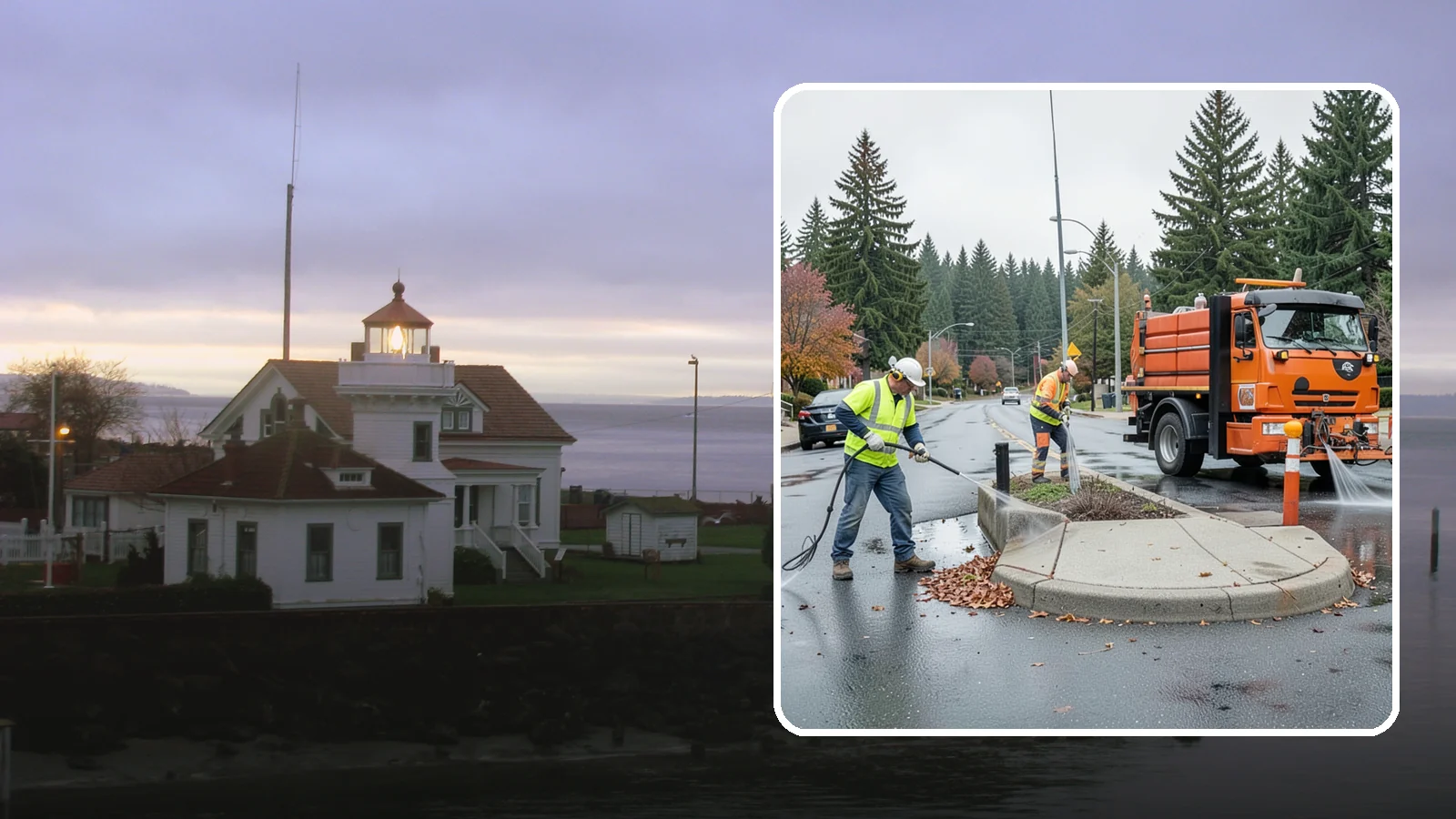 Municipal Sidewalk Cleaning in Mukilteo, Snohomish County, WA - We pressure wash public sidewalks and walkways to remove gum, grime, and stains for Western Washington cities and business...