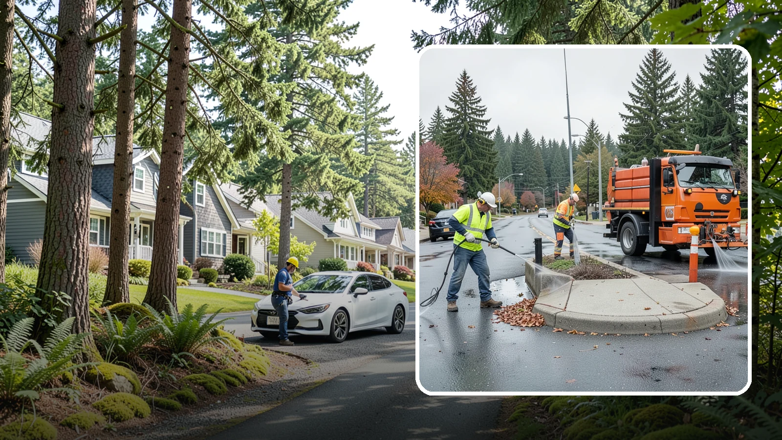 Municipal Sidewalk Cleaning in Normandy Park, King County, WA - We pressure wash public sidewalks and walkways to remove gum, grime, and stains for Western Washington cities and business...