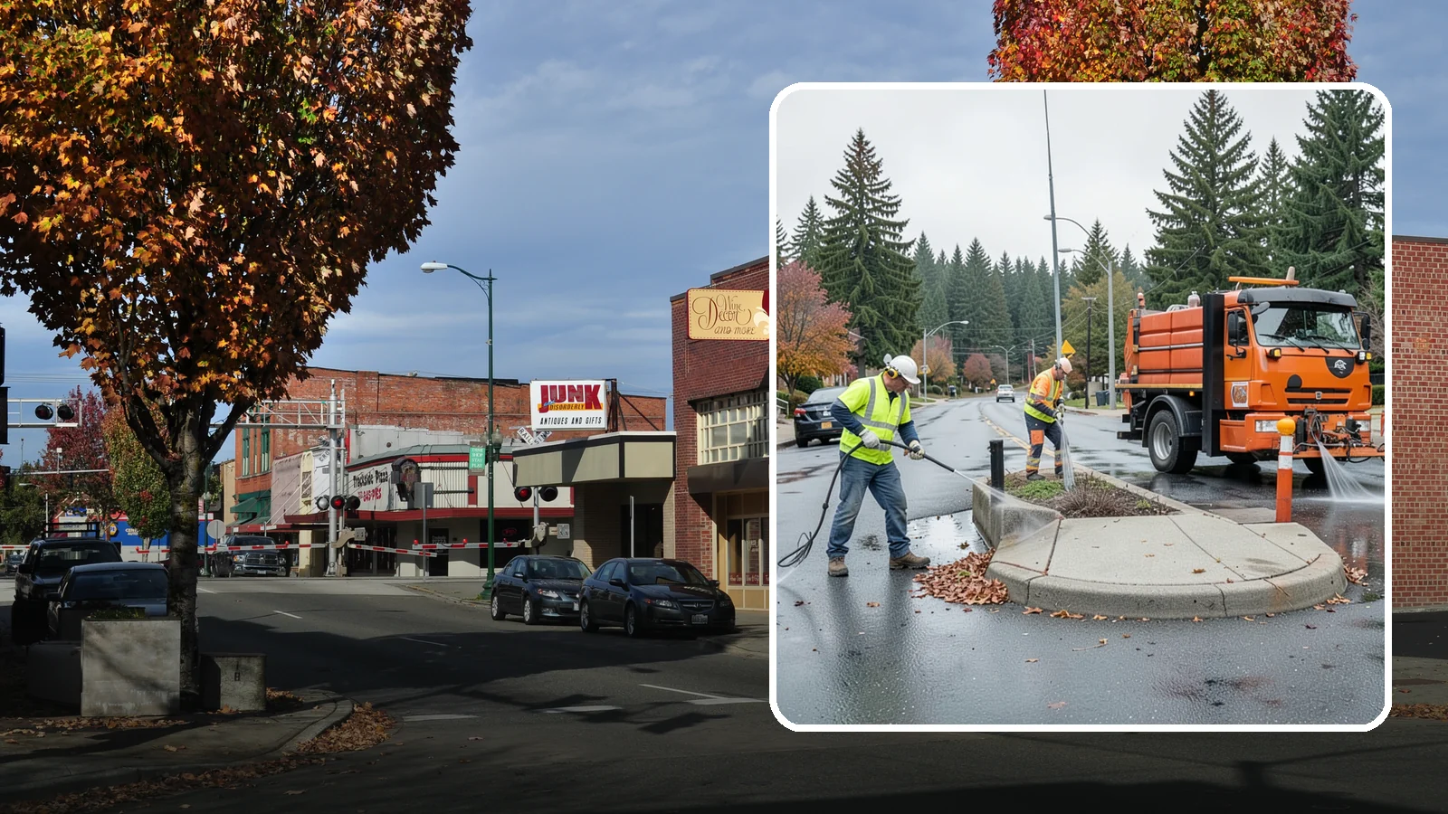 Municipal Sidewalk Cleaning in Puyallup, Pierce County, WA - We pressure wash public sidewalks and walkways to remove gum, grime, and stains for Western Washington cities and business...