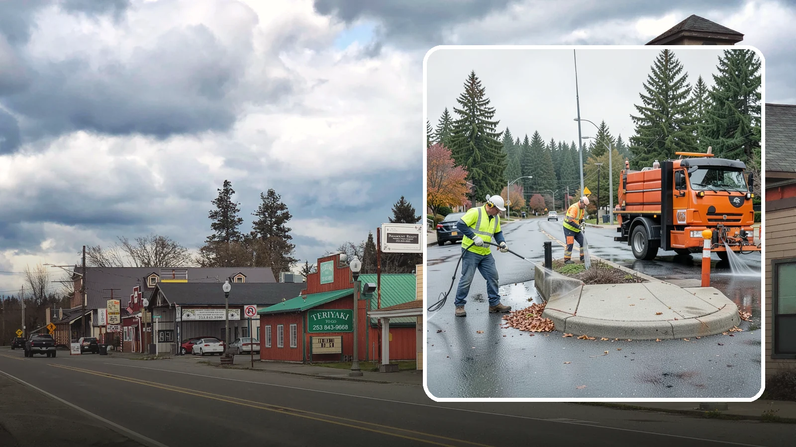 Municipal Sidewalk Cleaning in Roy, Pierce County, WA - We pressure wash public sidewalks and walkways to remove gum, grime, and stains for Western Washington cities and business...