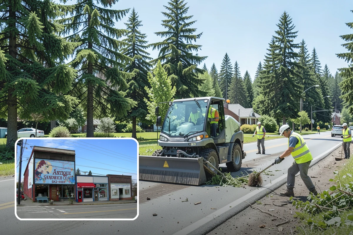 Municipal Sidewalk Cleaning in Ruston, Pierce County, WA - Surface cleaning removes slip hazards from gum and mildew