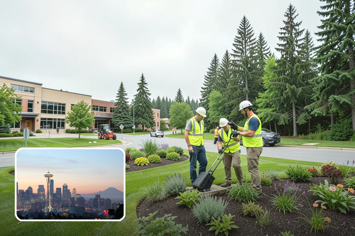 Municipal Sidewalk Cleaning in Seattle, King County, WA - Surface cleaning removes slip hazards from gum and mildew
