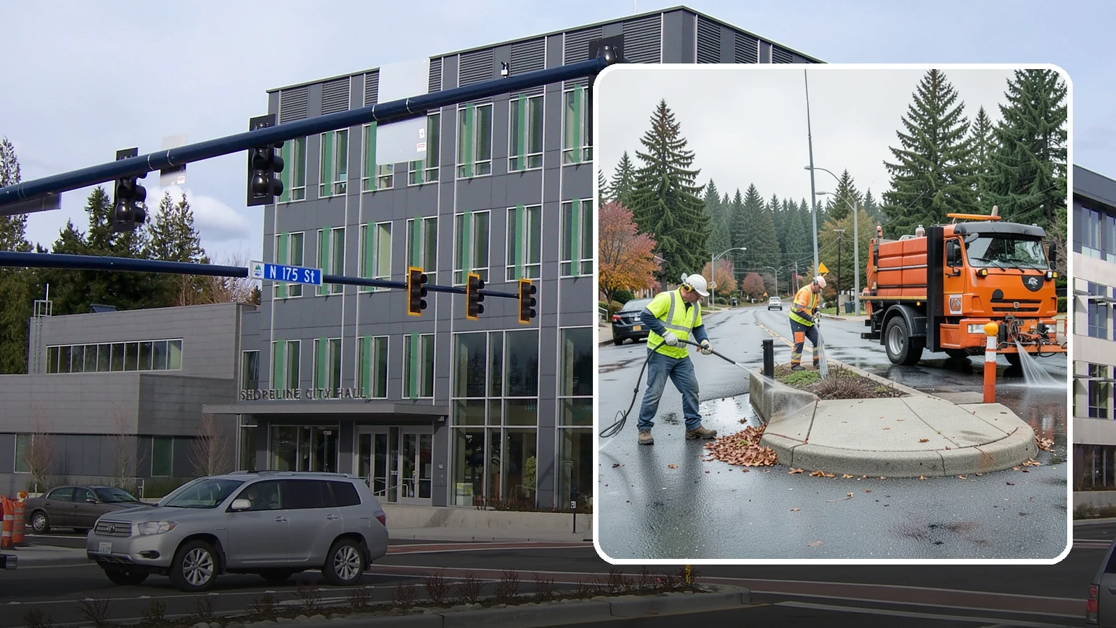 Municipal Sidewalk Cleaning in Shoreline, King County, WA - We pressure wash public sidewalks and walkways to remove gum, grime, and stains for Western Washington cities and business...