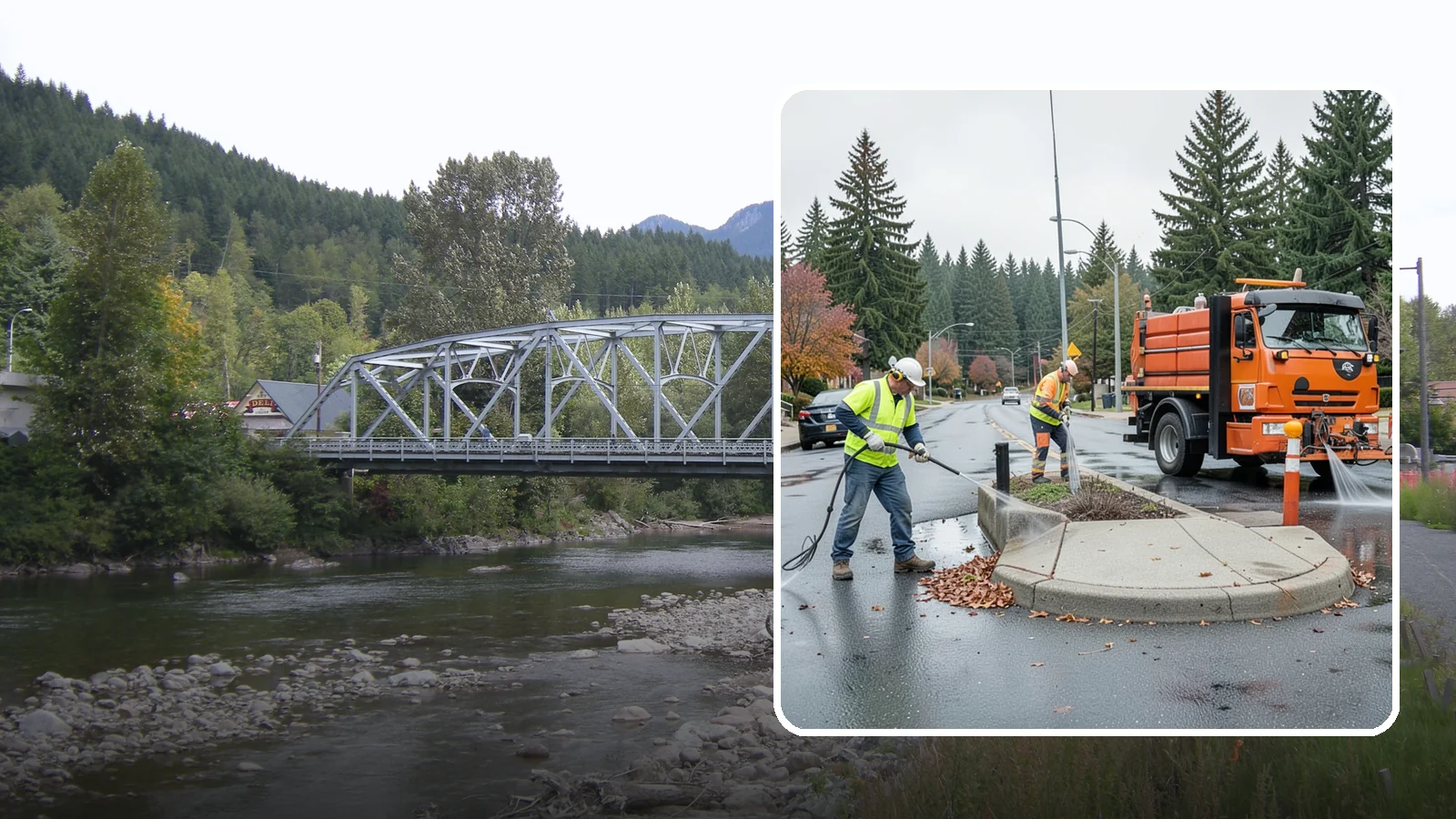 Municipal Sidewalk Cleaning in Skykomish, King County, WA - We pressure wash public sidewalks and walkways to remove gum, grime, and stains for Western Washington cities and business...