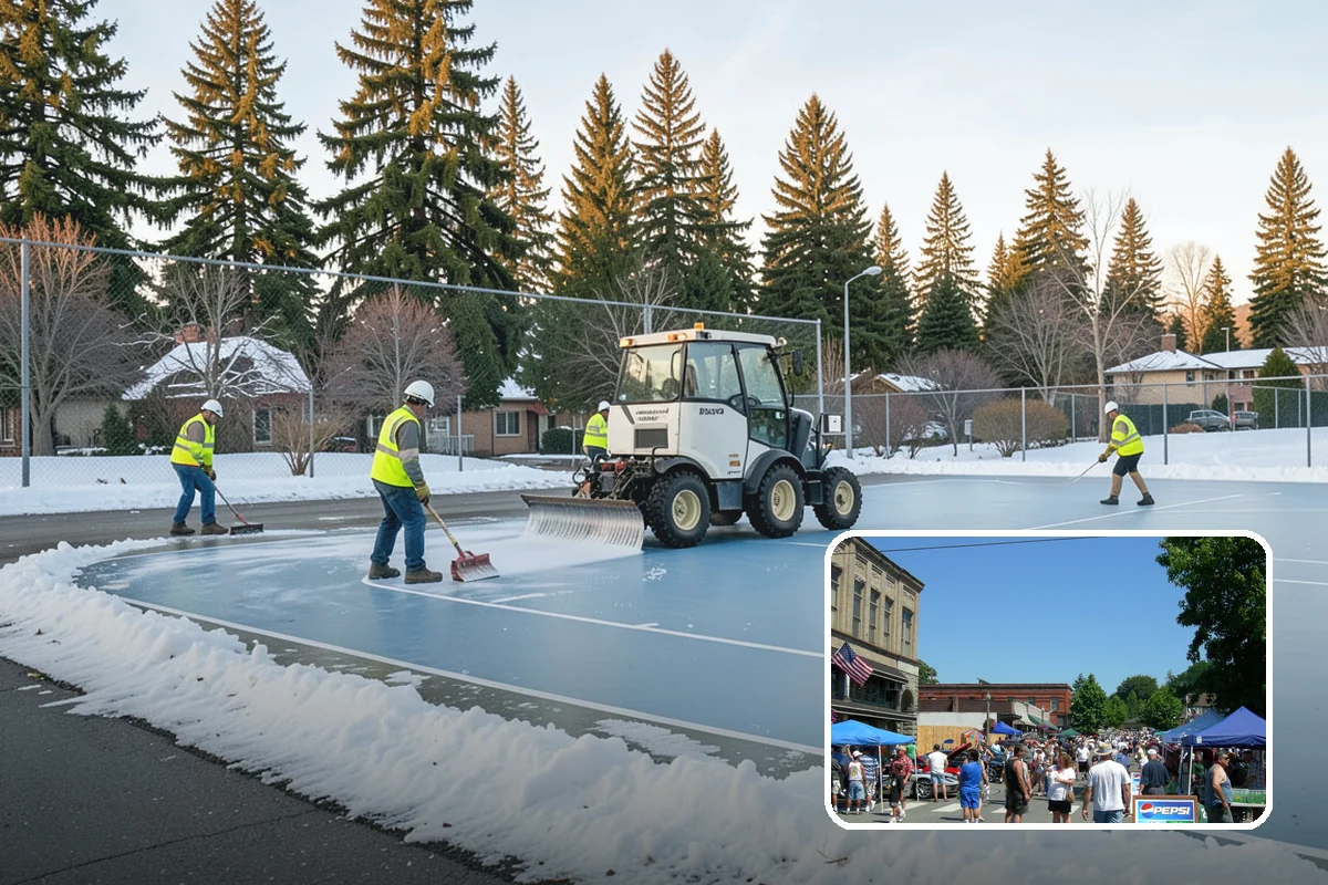 Municipal Sidewalk Cleaning in Snohomish, Snohomish County, WA - Surface cleaning removes slip hazards from gum and mildew